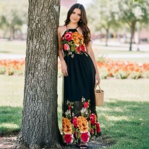 Floerns Floral Maxi Dress Size Medium